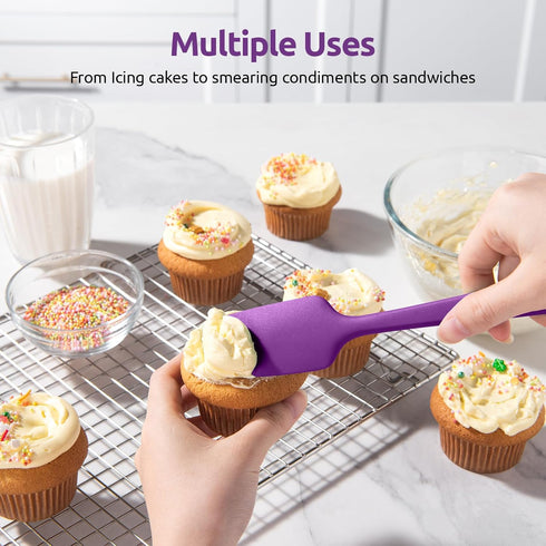 High Heat Resistant Silicone Spatulas: U-Taste 480ºF Hot Proof Food Grade Flexible Silicon Baking Scraper, Food Grade Rubber Kitchen Cooking Mixin...